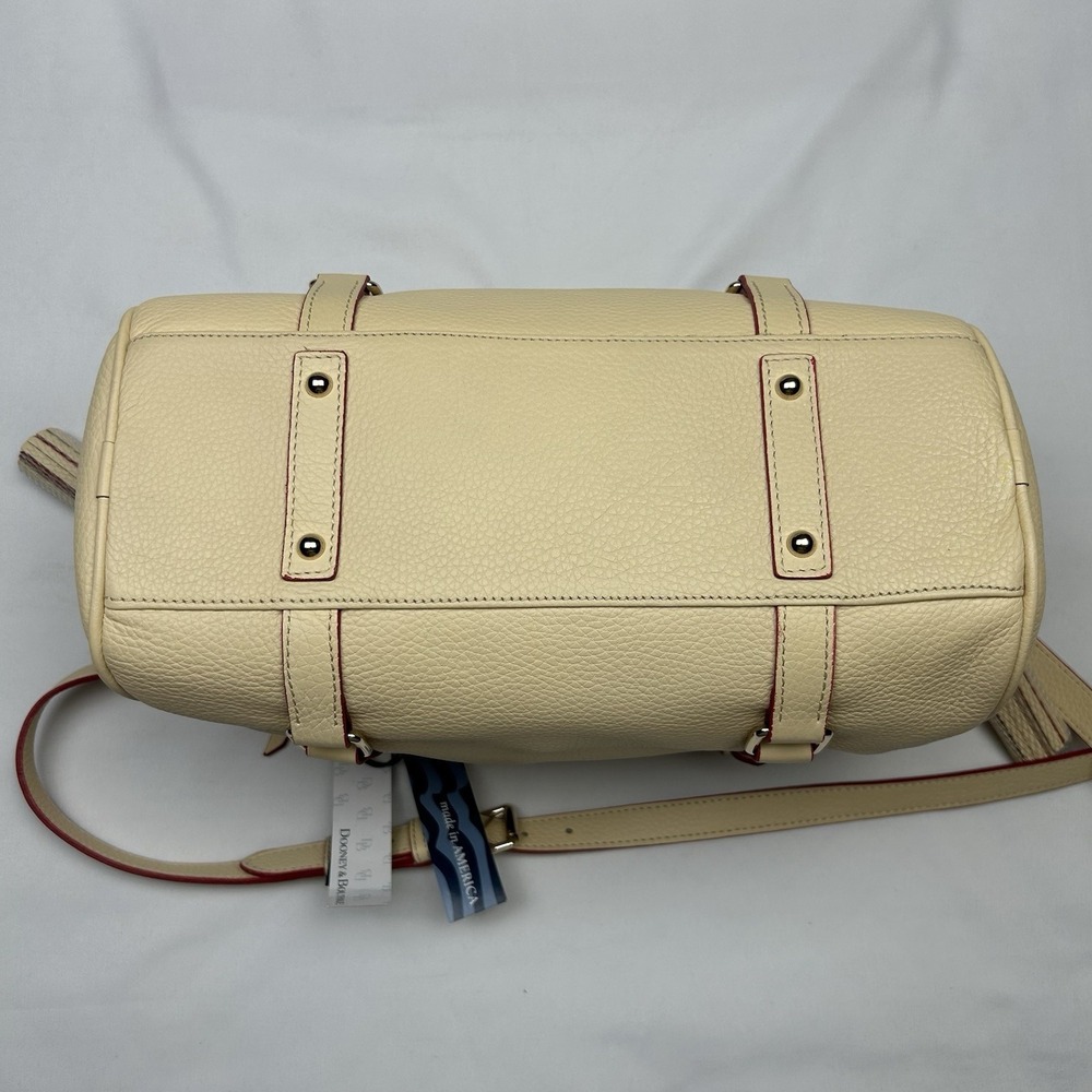 NWT Dooney & Bourke Florentine Small Satchel Butter Yellow Pebble Leather RARE - Picture 7 of 16
